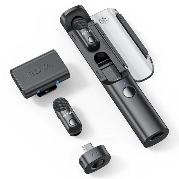 Boya Magic-03 AI-Powered Wireless Mic System Compatible with USB-C &amp; 3.5mm Devices
