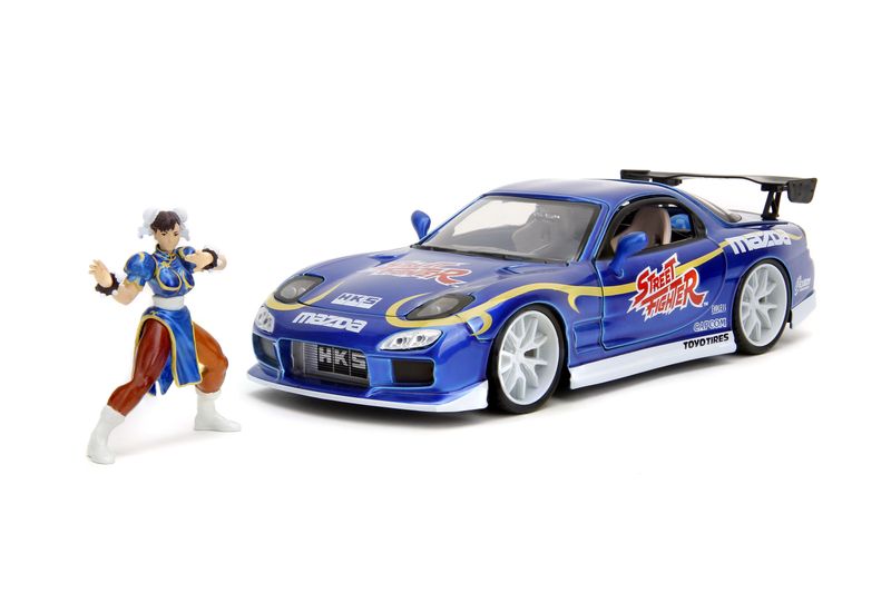 Street Fighter HWR 93 Mazda RX 7 w/Chun-Li 1/24 Die-Cast Vehicle