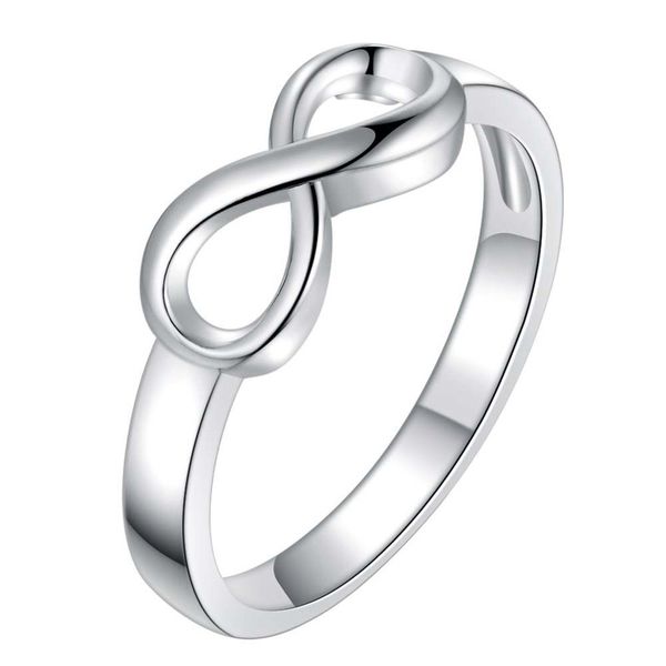 Silver Designer Infinity Ring ( Size N 1/2)
