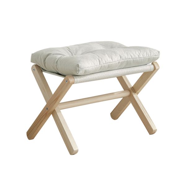 ALANES Wooden Foot Rest Stool Foldable Foot Stool with Removable Cushion