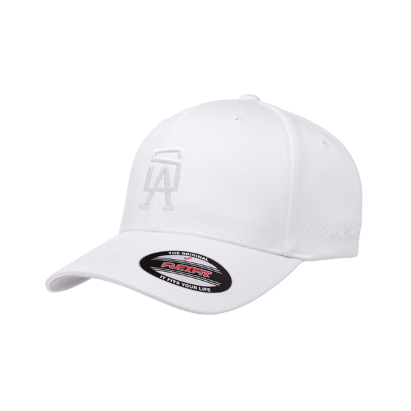 The Ghost - Flexfit White SA Fitted Cap