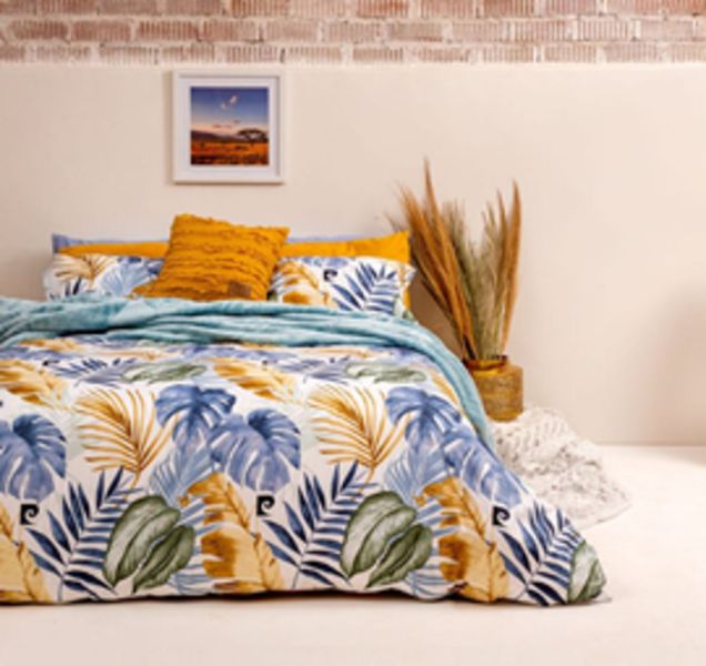 3 Pieces Pierre Cardin Duvet Set - Tropical Leaves