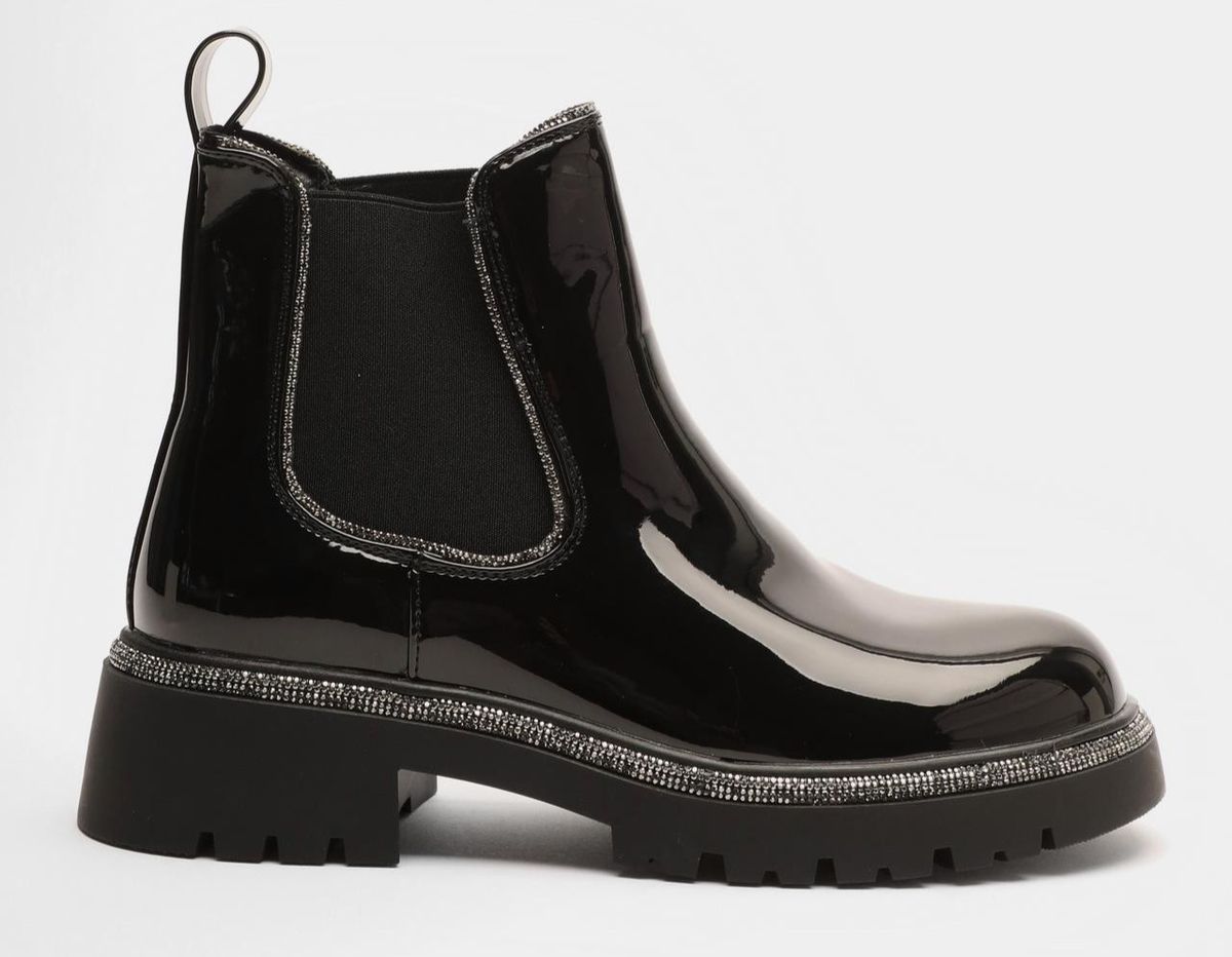 Quiz Ladies - Black Patent Faux Leather Chelsea Boots | Shop Today. Get ...