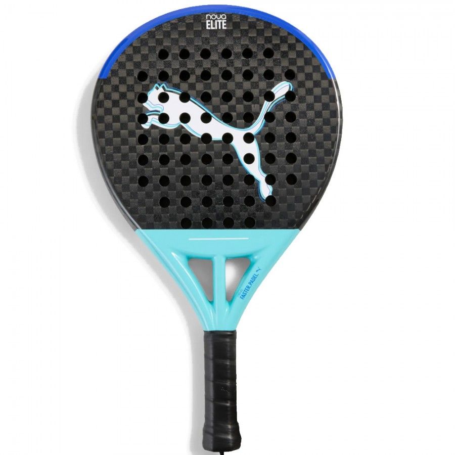 Puma Nova Padel Elite Control Padel Racket - Black/Safe Lake