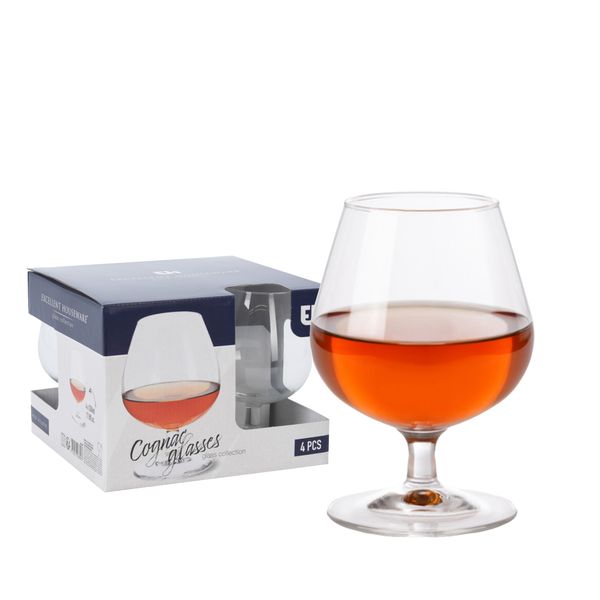 Cognac Drinking Glasses - Set of 4 Pieces - 350ml