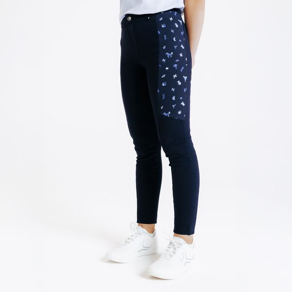 Fouganza Kids' Horse Riding Jodhpurs Magic - Blue Print