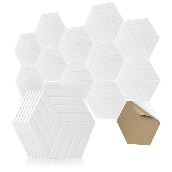 Sound Proof Panels Hexagon Self-Adhesive,12 Pcs Acoustic Panel, Sound Dampe