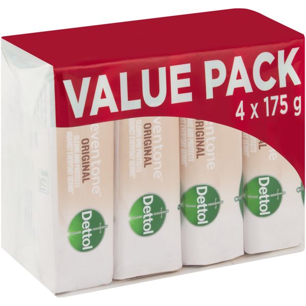 Dettol 4x175g, Hygiene Soap, Hand &amp; Body, Eventone