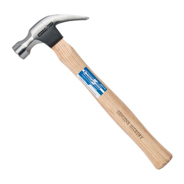 Bulk Pack x 3 Worksman Hammer Claw Wooden Handle 500g