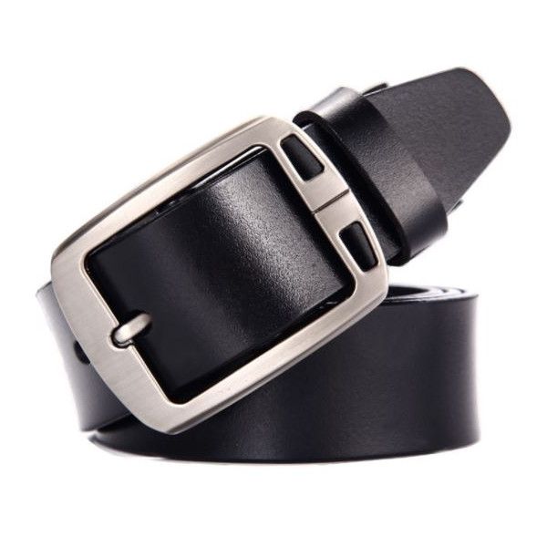 Olive Tree - Genuine Leather Belt Style A - Black