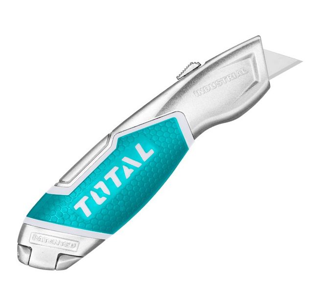 Total Tools Utility Knife - Heavy Duty with 6 Piece Spare Blades