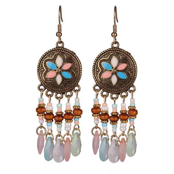 Tassel Drop Earrings (RE-10191-LCB)