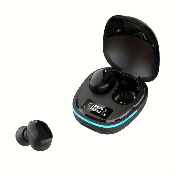 Wireless headphones with LED display - noise cancellation and microphone