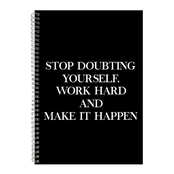 Work A4 Notebook Spiral Lined Motivational Sayings Graphic Notepad Gift 148