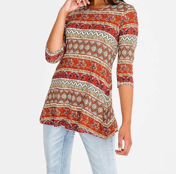 Women's edit 3/4 Sleeve tunic - multi