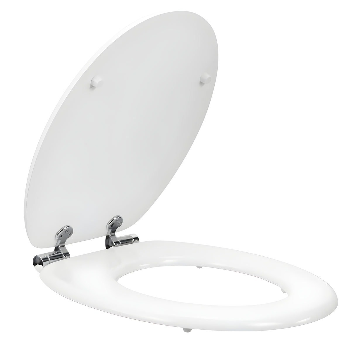 Toilet Seat Lid Standard Round Toilet Seat Cover Universal Fit White