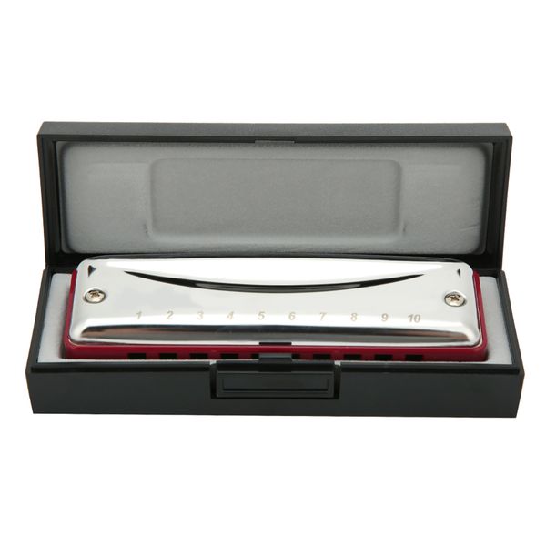 Bb Harmonica 10 Hole Blues Mouthorgan Compatible with Hohner