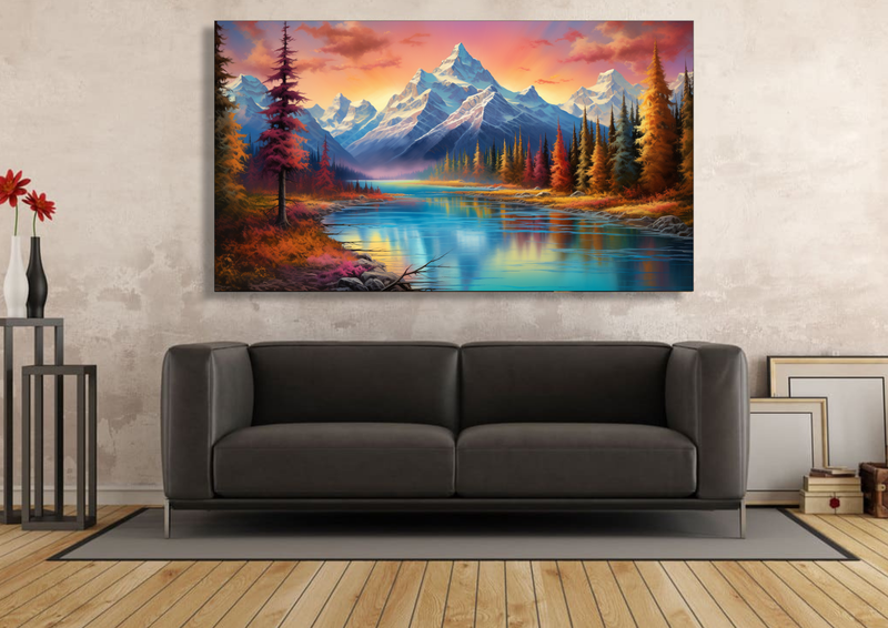 Canvas Wall Art - Mountain Majesty Abstract - HC1166