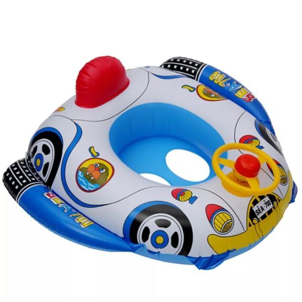 Kids Fun Swimming Boat Inflatable Assorted Blues