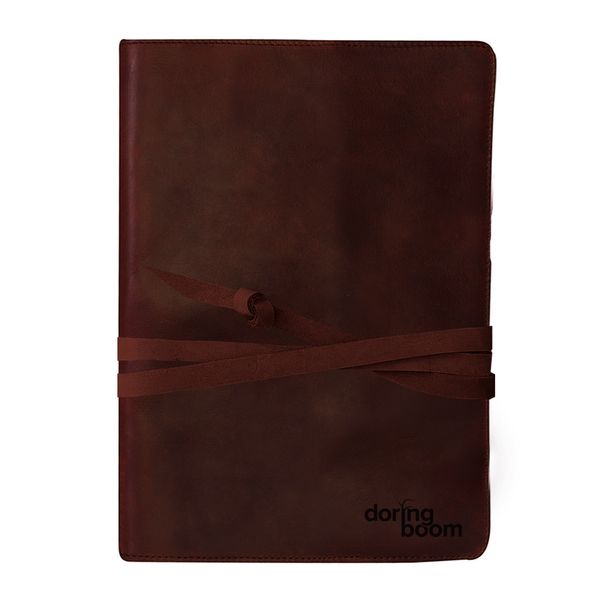 Men's A4 genuine Leather sleeve for Note pad / Exam Pad with string