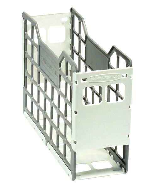 Bankers Box Slatted Econo Container, White Plastic