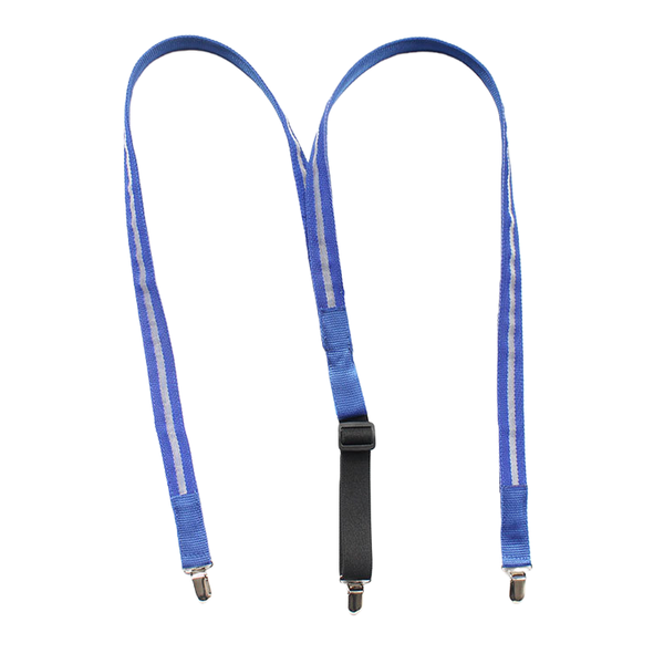 LED Light-Up Suspenders for Men and Women with Blue Fiber Optic