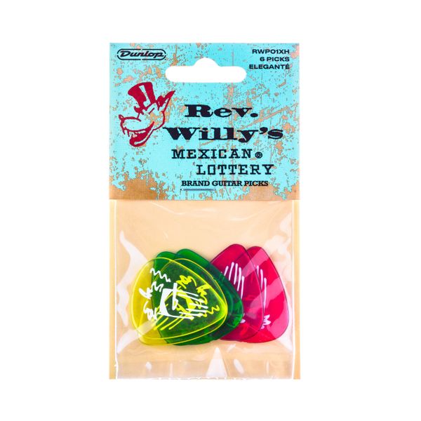 Dunlop REV. WILLY'S MEXICAN LOTTERY GUITAR PICKS_ 6 pieces