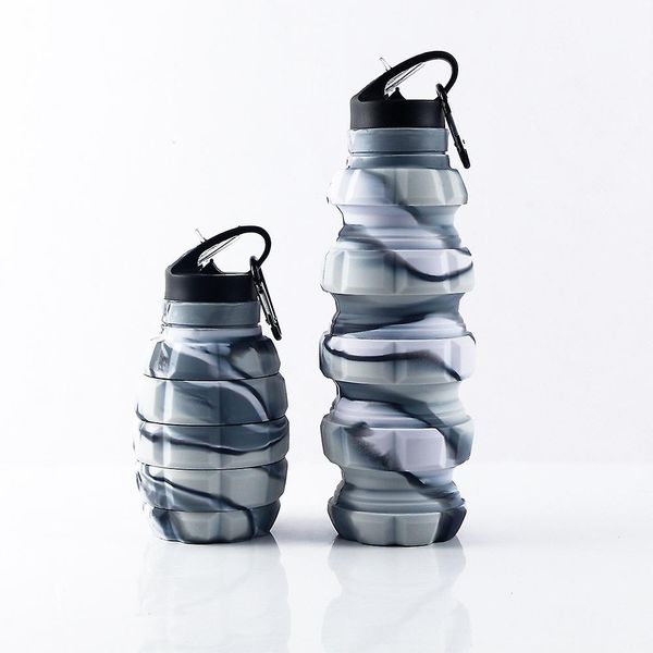 White Collapsible Water Bottle - 580ml
