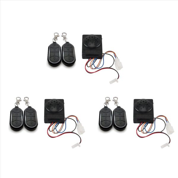 Alarm System Dual Remote Control 36V 48V 60V 72V For Electric Bicycle