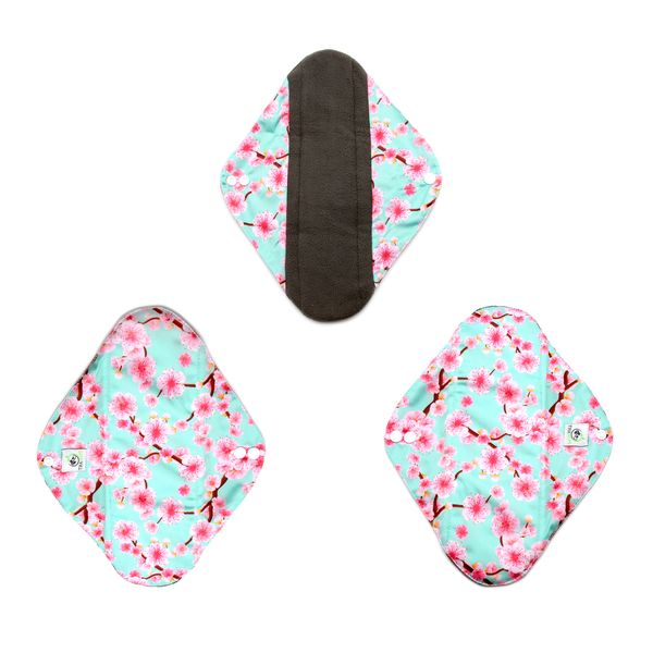 Thanaps Large Reusable Bamboo Charcoal Menstrual Pad - Pack Of 3