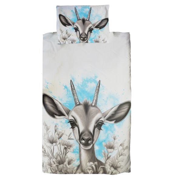 Blue Baby Springbok By Nathan Pieterse Cot Duvet image