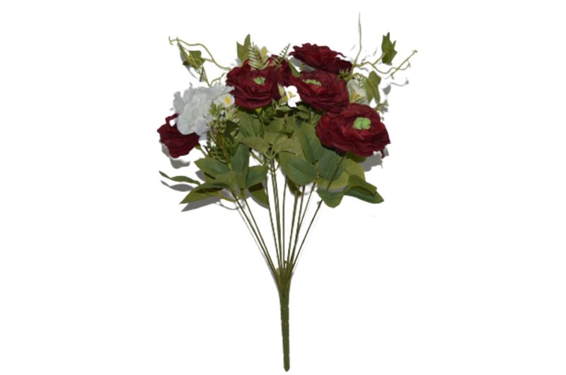 Artificial Flower Bunch 50cm Red Bolero Deep &amp; Canterbury