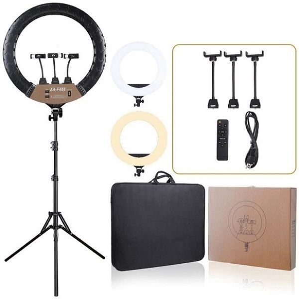 Professional 22-Inch ZB-F488 Ring Fill Light with Extendable Tripod Stand
