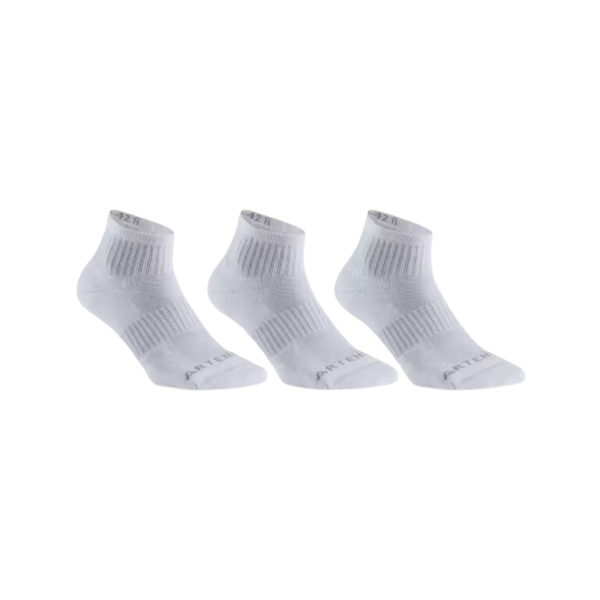 Artengo RS 500 Mid Sports Socks Tri-Pack - White