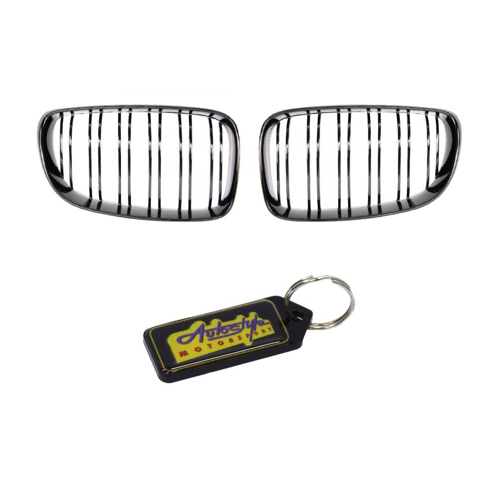 BMW E82 Double Slate Kidney Grille Kit - Gloss Black & Gel Key Holder ...