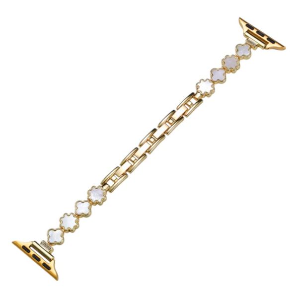 Four-Charmed Bracelet Watch Strap - Gold