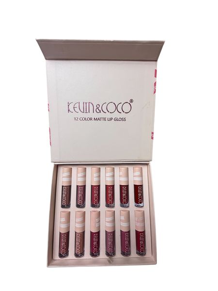 12-Color Matte Lip Gloss Set