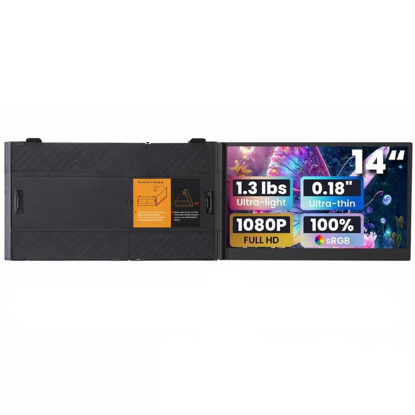 S8 Portable Laptop Screen Extender-Ultra-Slim Dual Screen Mac &amp; Windows, HD