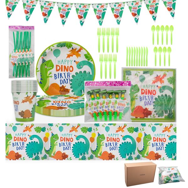 Mix Box Dinosaur Birthday Party Decor Balloon Banner DIY Decoration Set