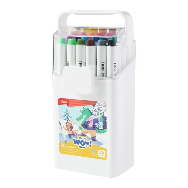 Deli Waterproof Acrylic Marker 24 Colors