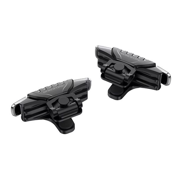 Mobile Phone Gamepad Button Trigger Controller Compatible With PUBG Black