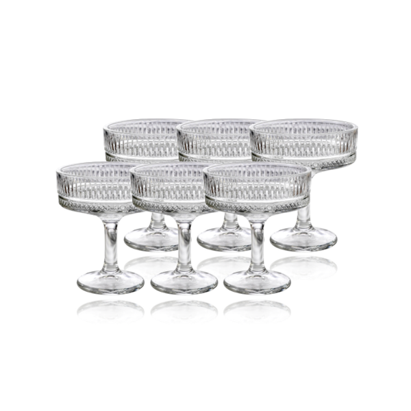 190ML Ice Cream &amp; Dessert Glass Bowl Set Party Gift - 6 Piece