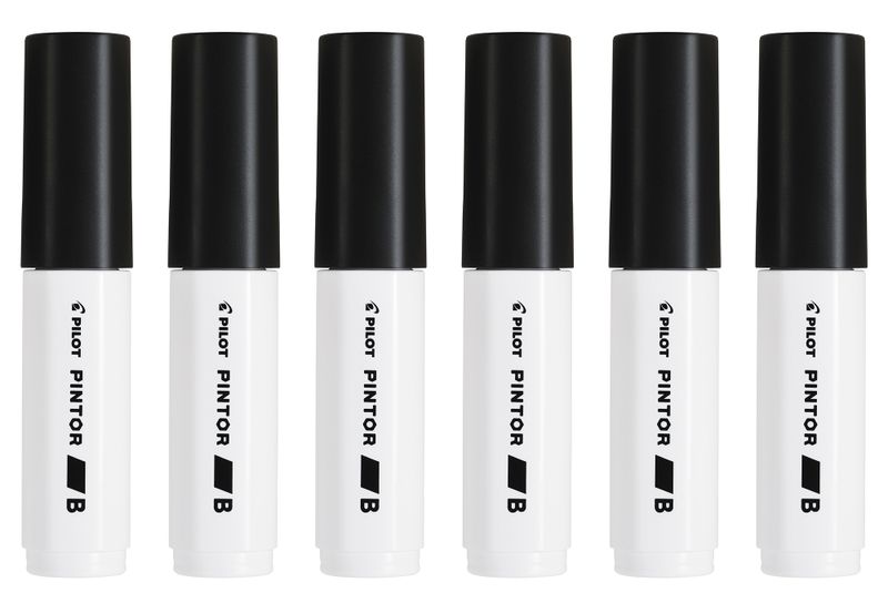 Pilot SW-PT Broad Point Paint Marker - Box of 6 - Black