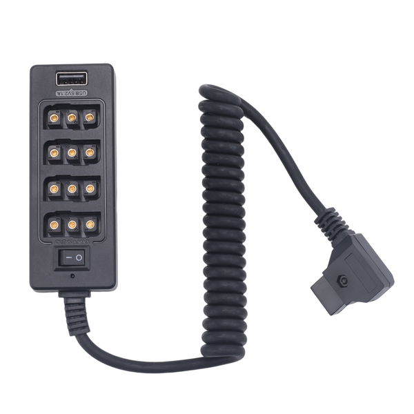 Dtap Splitter Cable With Power Switch D-Tap For V-Mount V Lock Mount