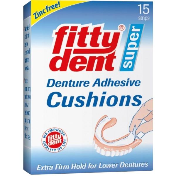 Fitty Dent - Super Denture Adhesive Cushions (15 Strips)