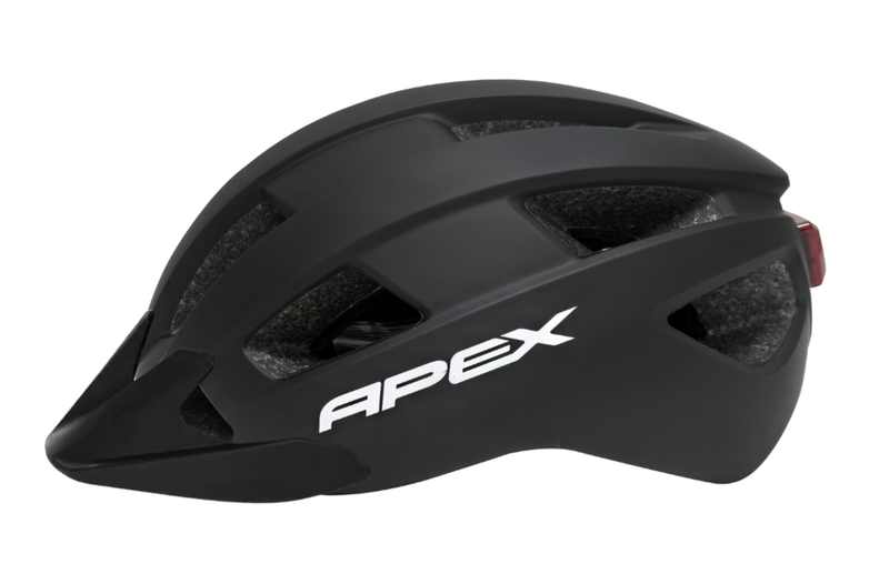 APEX Atom Adult Matte Black Bicycle Helmet