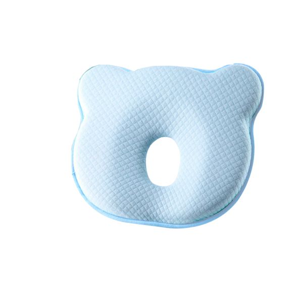 3D Memory Foam Baby Head Shaping Pillow for Newborn Infant - Blue