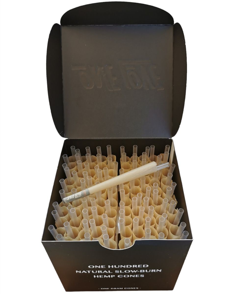 Pre Rolled Cones One Love Hemp Rolling Paper 100 Pieces Shop