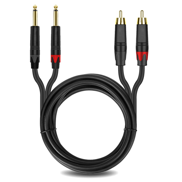 HiFi Audio Cable Stereo 6.35mm to 2 RCA Cable Y Splitter