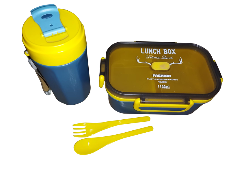 Rectangular Divided Bento Box Set - 1100ml